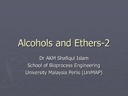 lecture 2 - alcohols-ethers