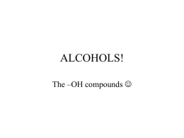 alcohols!