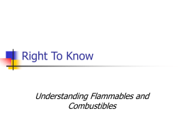 Understanding Flammables and Combustibles