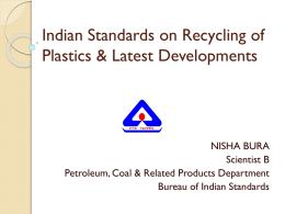 Indian Standards on Recycling of Plastics & Latest