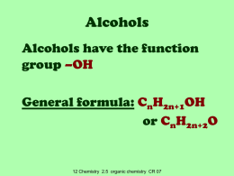 alcohols - GC12chem