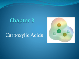 Chapter 3 Carboxylic Acids