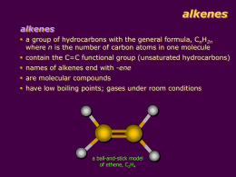 Chapter 16 Alkanes and alkenes