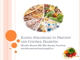 Eating Strategies to Prevent and Control Diabetes