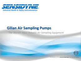 Gilian Air Sampling and Sensidyne Detector Tubes