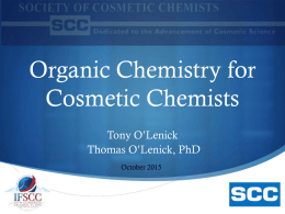 Organic Chemistry for Cosmetic Chemist
