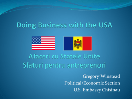 Doing Business with the USA Afaceri cu Statele Unite Sfaturi pentru