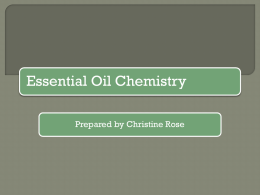 Essential Oil Chemistry