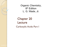 Chapter 20 Carboxylic Acids II
