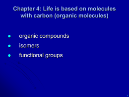 Biol 1020 Ch. 4: organic molecules
