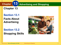 Chapter 13 Advertising and Shopping