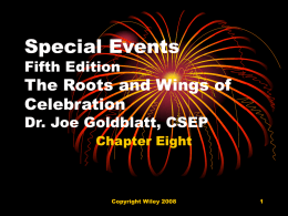 Special Events Fifth Edition The Roots and Wings of