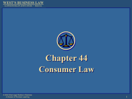 Chapter 44 - Consumer Law