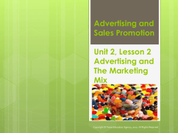 Advertising and Promotion File