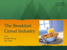 The Breakfast Cereal Industry