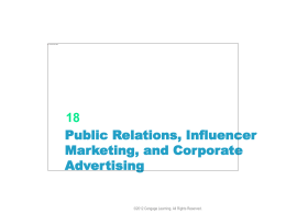 Public Relations, Influencer Marketing, and Corporate Advertising 18