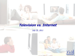 Television vs. Internet - Television Bureau of Canada