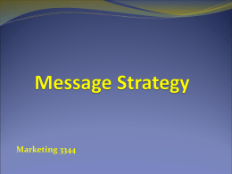 Message Strategy