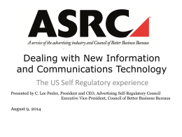 Dealing with New Information and Communications Technology