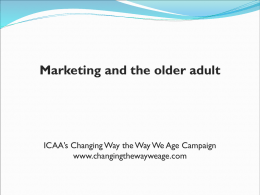 Strategic Partner Program - ICAA's Changing the Way We Age
