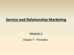 Service Marketing -