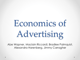 Economics of Advertising - Stephen Bruestle's Website