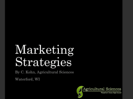 Marketing Strategies - Waterford Agriscience