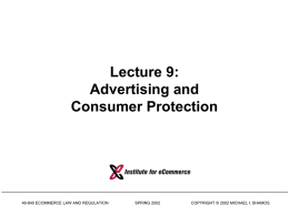 Advertising and Consumer Protection
