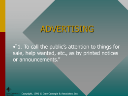 ADVERTISING - University of Dayton