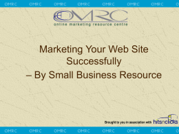 Marketing Your Web Site Successfully
