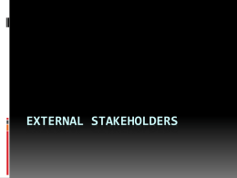 External stakeholders - @@ Home