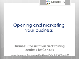 Business Consultation and training centre « LatConsul