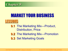 Chapter 9 MARKET YOUR BUSINESS