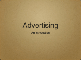 Advertising Intro
