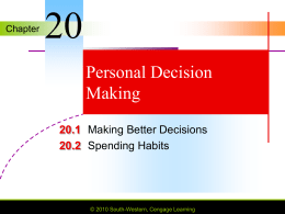 Chapter 20 Personal Decision Making