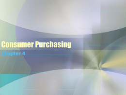 Consumer Purchasing