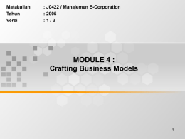 Business Models - Binus Repository