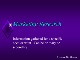 Marketing Research - BYU Marriott School
