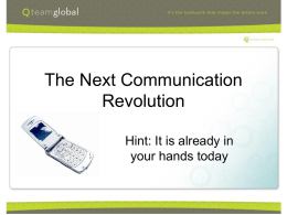 The Next Communication Revolution()