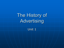 The History of Ads