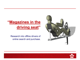 Magazines in the Driving Seat