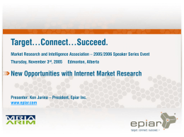 New Opportunities with Internet Market Research