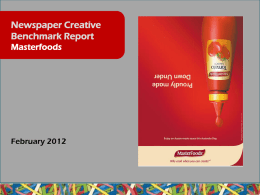 January 2012 Creative Benchmarking