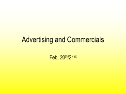 Advertising and Commercials