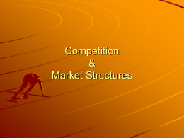 Competition & Market Structures