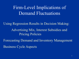 Firm-Level Implications of Demand Fluctuations
