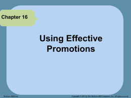 CHAPTER 16b_Using Effective Promotions
