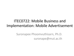 ITEC0722: Mobile Business and Implementation