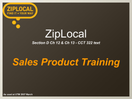 Class 322 - ZipLocal Review