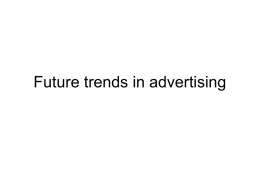 Future trends in advertising